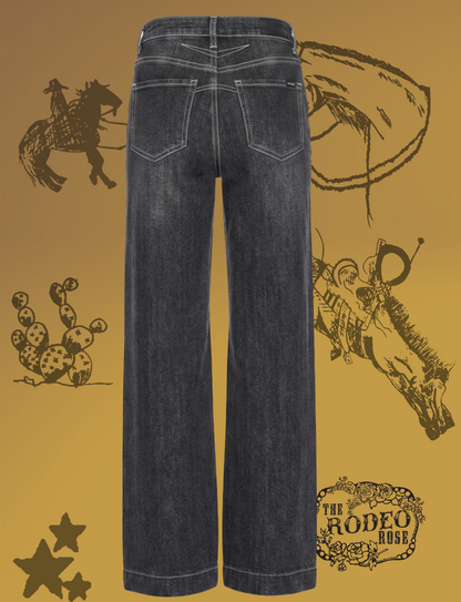 Cowboy Graffiti Palazzo Jeans