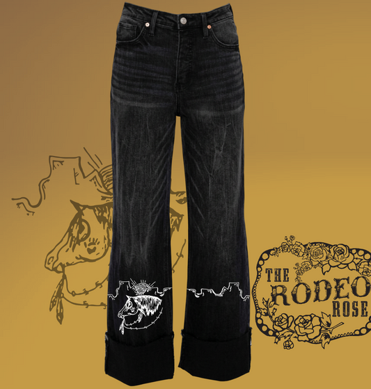 Indian Horse Head A Line Relaxed Jeans