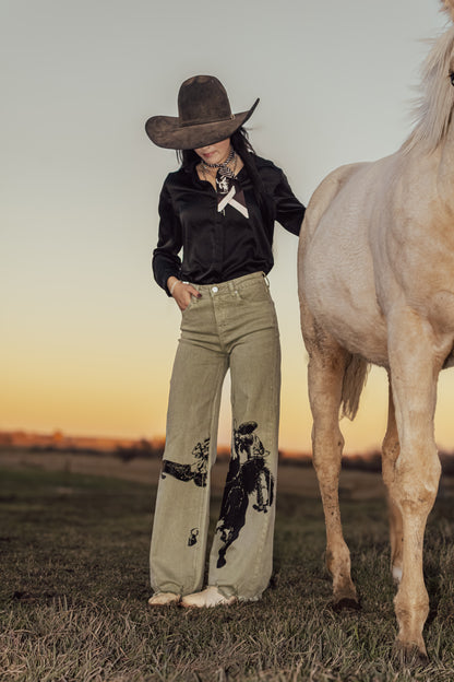 Sagebrush Tap dance denim in Sage *very limited edition*