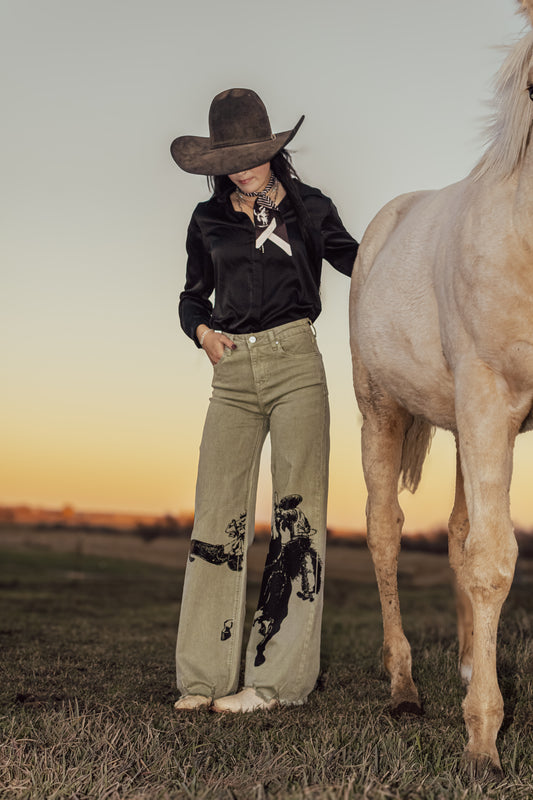 Sagebrush Tap dance denim in Sage *very limited edition*