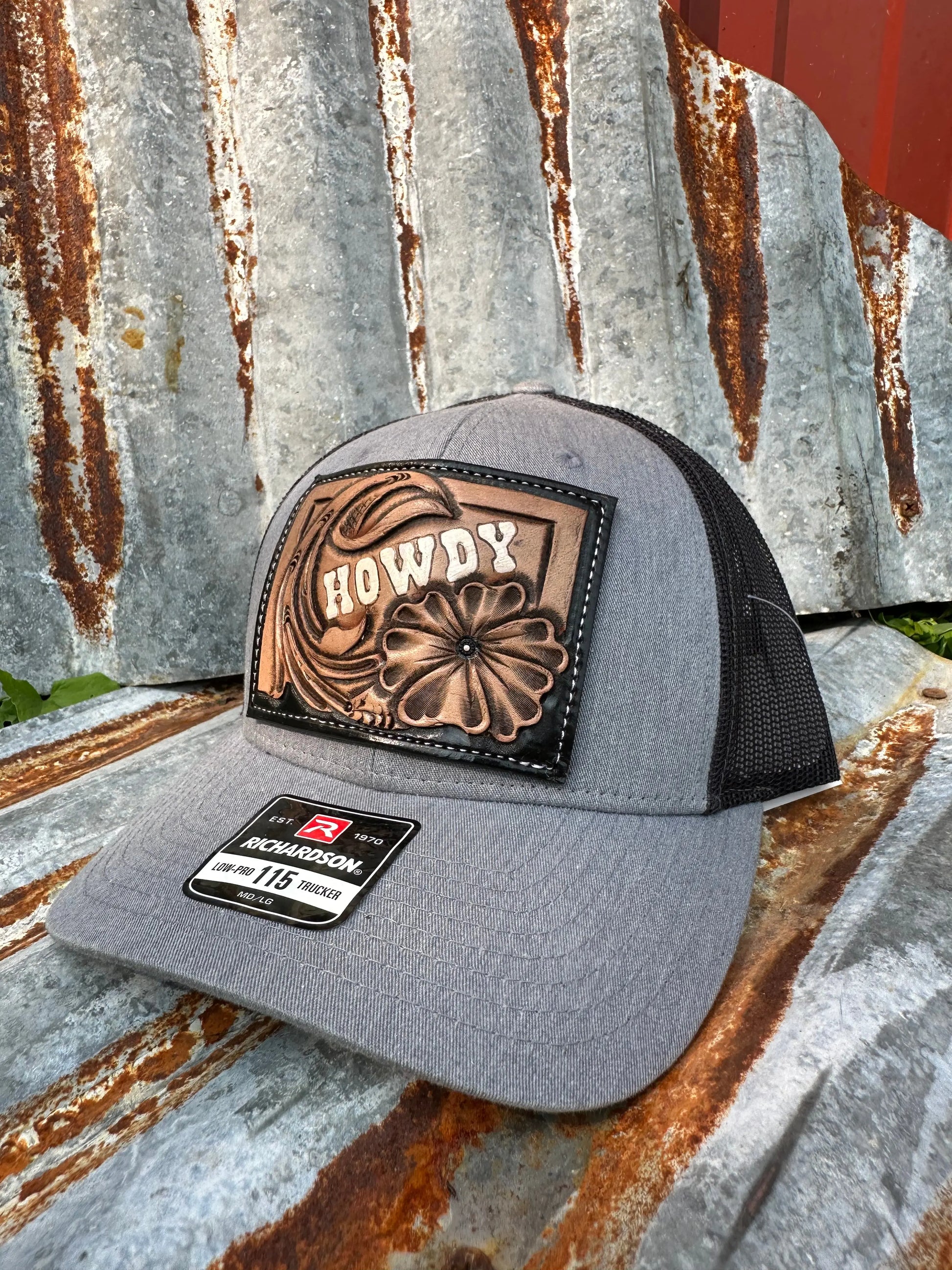 Howdy Floral Hand Tooled Patch Cap The Rodeo Rose