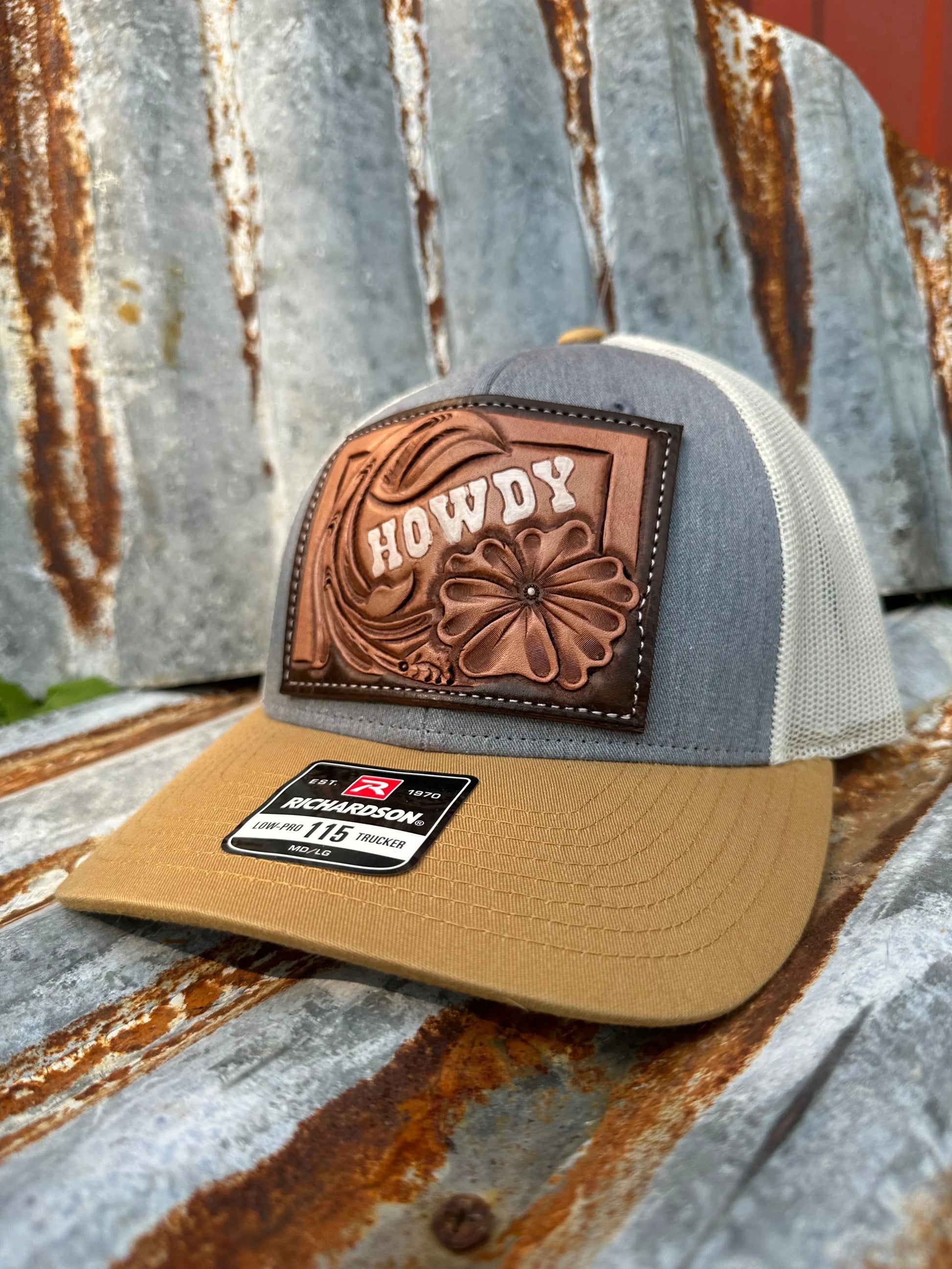 Howdy Floral Hand Tooled Patch Cap The Rodeo Rose