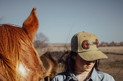 Hand Tooled Leather Snaffle Bit Cap