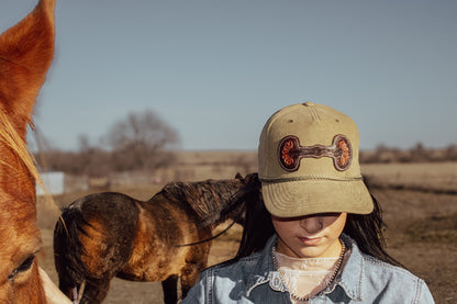 Hand Tooled Leather Snaffle Bit Cap