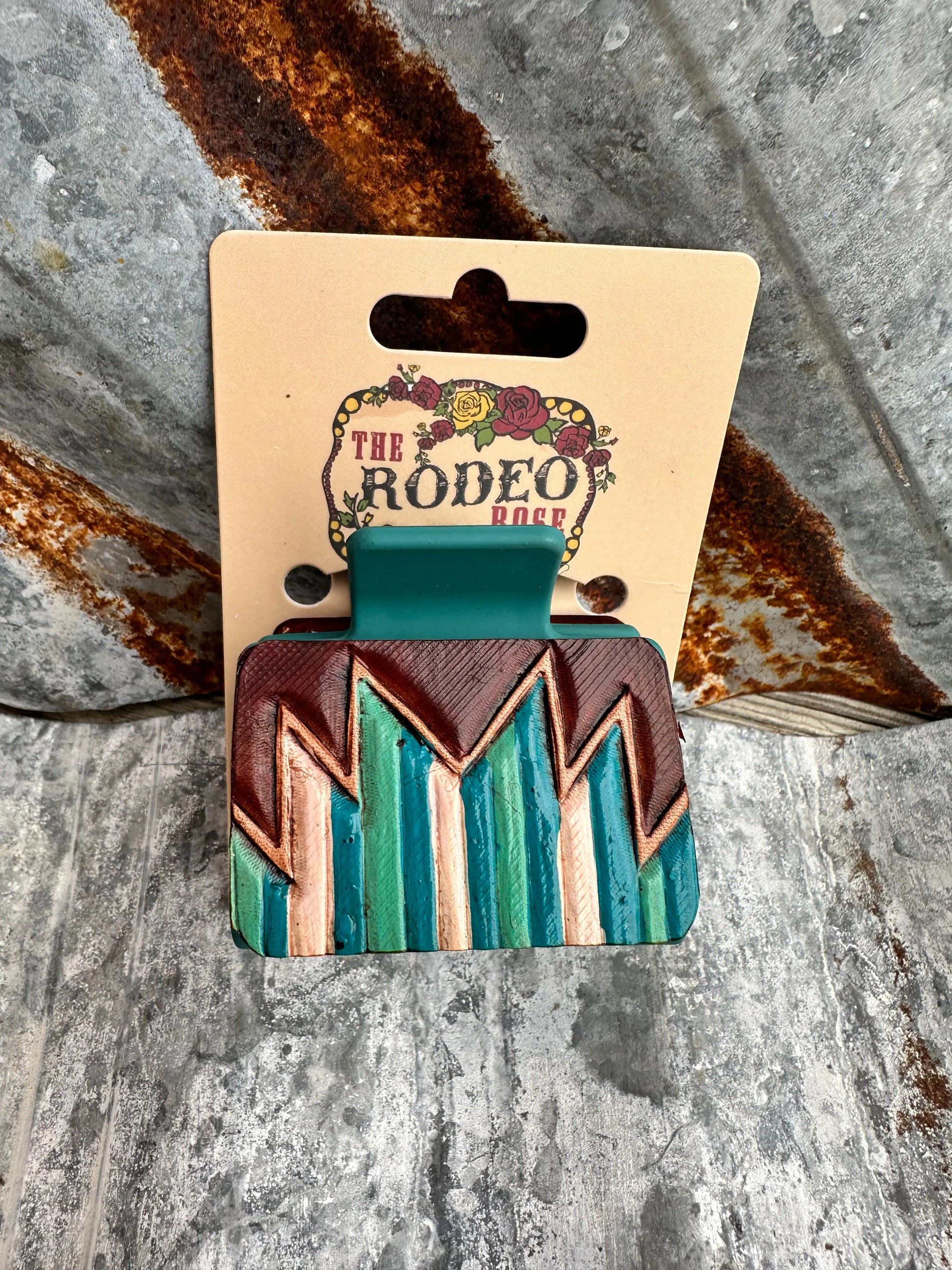 Small Southwest Tooled Hair Clip The Rodeo Rose