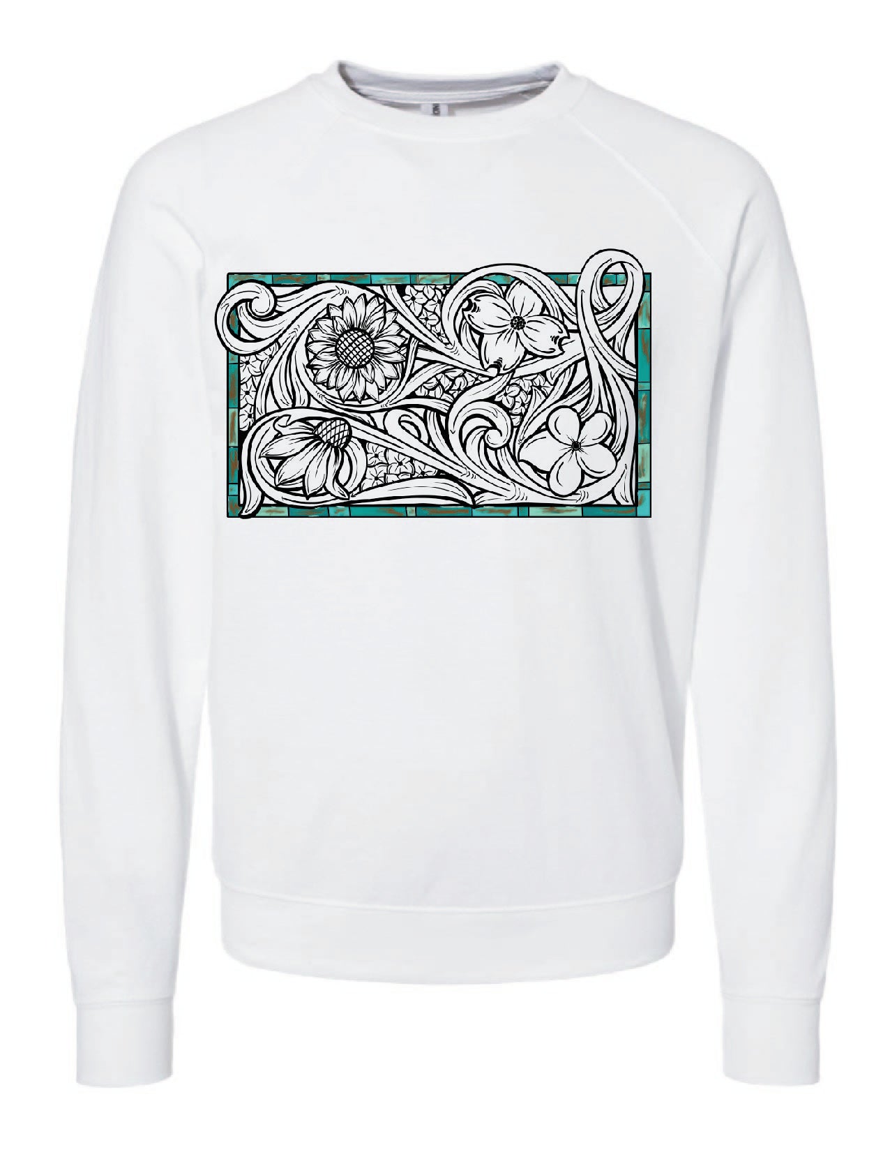 Build Your Own Tooled Floral Crewneck Sweatshirt