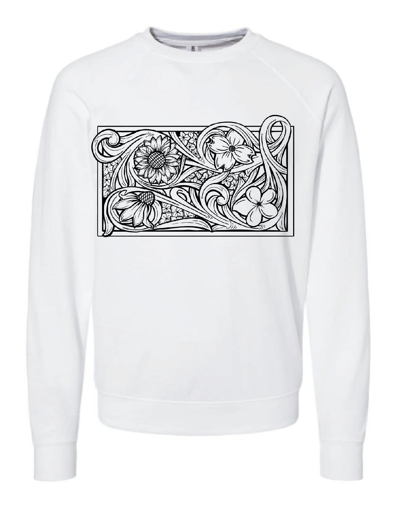 Build Your Own Tooled Floral Crewneck Sweatshirt