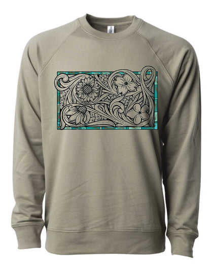 Build Your Own Tooled Floral Crewneck Sweatshirt