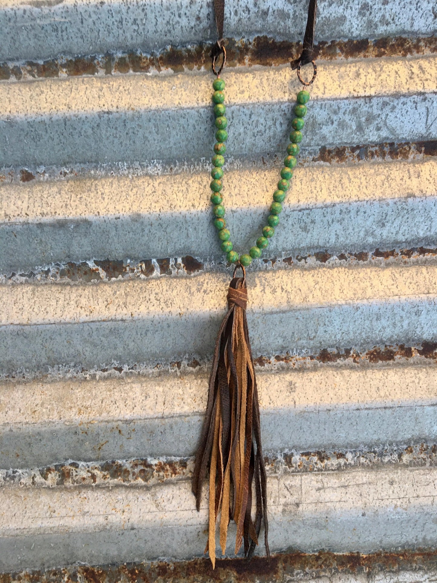 Mabel Necklace in Green Turquoise The Rodeo Rose